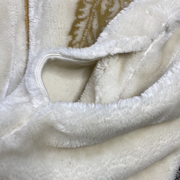 Vintage Milton Funwear Full Zip Feather Southwestern Cream Beige Jacket Size XL - Picture 5 of 9